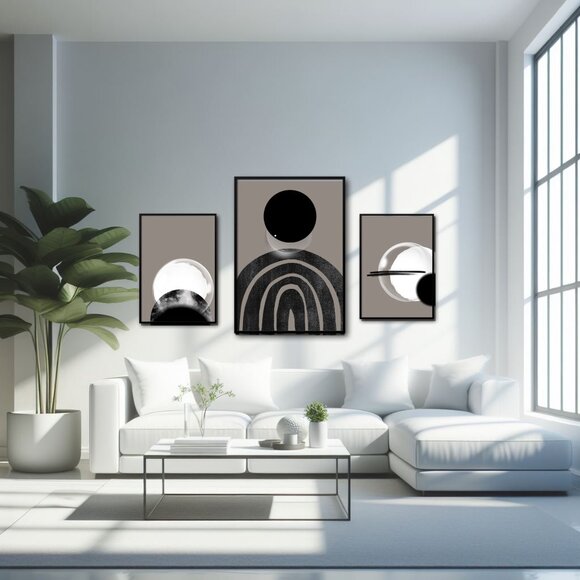 Ethereal Nightscape Celestial l  Digital Art l Moon and Eclipse Prints l Modern - Picture 3 of 6